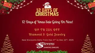 12 Days of Christmas at Stevens Diamond Jewelers #jewelry #christmasjewelry #christmasgifts  #sale