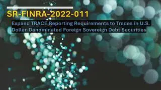 FINRA files to SURVEILLE Foreign Fixed Income Debt