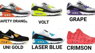 Nike AirMax 90  Bold Visual Guide Colorways With Names