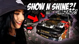 I took my k24 180sx drift car to a show n shine + MR2 K20! | BLOSSOM SOCIETY Birthday Bash
