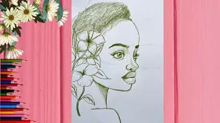 how to draw black girl // African women sketching // African American Girl sketching // black people