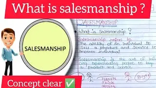 What is salesmanship || salesmanship kya h  ( easiest way to learn ✅😊) #bba #mba #bcom #heenaclasses