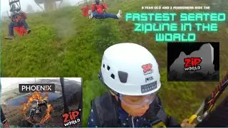 Zip World - Phoenix - World's Fastest Seated Zip Line (Multiple angles)