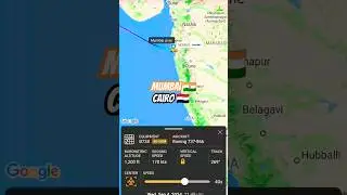 Air Travel: Mumbai 🇮🇳 to Cairo | Flight Route Map, Travel Insights & More! #flight #travel