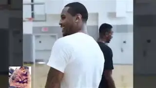 Carmelo Anthony Smashed Iman Shumpert And Shows Rockets Hoodie Melo Is Back！