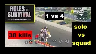 38 KILLS- Solo vs Squad- Rules of survival - top kills montage / pema fromyoutube - mobile gameplay