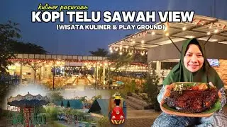 KOPI TELU SAWAH VIEW | kuliner Pasuruan | rekomendasi wisata kuliner & Playground di taman Dayu