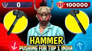 Pushing Top 1 Title in HAMMER😱Solo BR Rank Weapon Glory Push #free frie