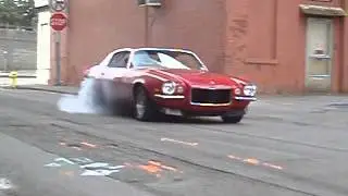 1972 Camaro burnout - sbc 350 with B&M 144 supercharger