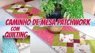 Caminho de Mesa Patchwork feito com Retalhos na Máquina de Costura Doméstica - Patchwork Fácil