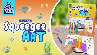 Squeegee Art Kit Animals by Purple Ladybug