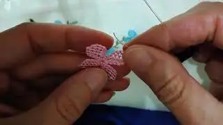 igne oyasi basit cicek yapımı