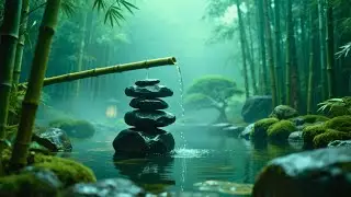 Mind Healing 🌿 Bamboo Water Sounds & Relaxing Music, Anxiety Relief