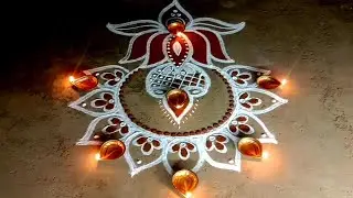 Diwali special lotusflower velakkukolam/diyarangoli/ipasimadhamkolam/rangoli/gokulramyacreatives