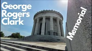 Colonel George Rogers Clark Memorial - National parks passport book. DJI Mini 2 flyover. Vincennes.