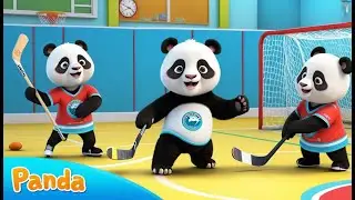 Silly Panda Plays Ice Hockey | Funny and Fun Kids Nursery Rhyme Animation
