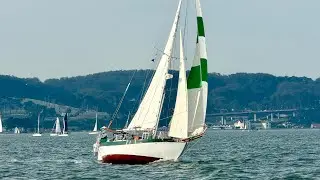 Westsail 32 Tortuga in the 2026 Singlehanded Sailing Society’s Three Bridge Fiasco Race!