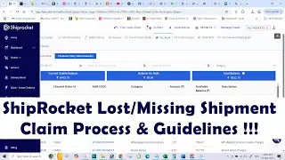 ShipRocket Lost/Missing Shipment Claim Process & Guidelines !!!