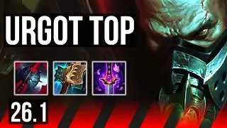 URGOT vs DR. MUNDO (TOP) | 54K damage, Phase Rush, 5k gold comeback | KR Grandmaster | 26.1