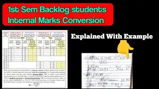 First Sem Backlog students Internal Marks Conversion according to New criteria Bsc agriculture