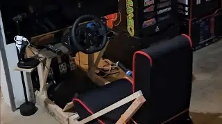 DIY SIM RACING RIG w/INVERTED PEDALS  / BUILT FROM AN OLD PALLET /specs in description LOGITECH G923