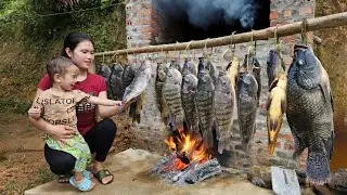 Desi Style Smoked Tilapia | Fresh Fish Cutting Cleaning & Marination Traditional Fish Preparation 🔥🐟