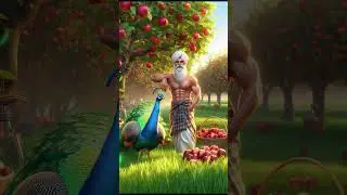 the farmer and the peacock are very hardworking #ai #farmer #peacock #moralstorysa