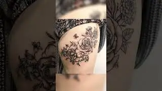 Girls Thigh Tattoo | Black ⚫ Thigh Tattoo For Female | Female Thigh Tattoo