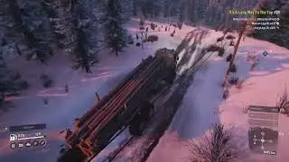 SnowRunner gameplay : contracts - Alaska part 2 - logging madness - ps4