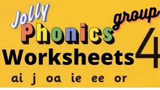 JOLLY PHONICS worksheets | GROUP 4 for LKG, UKG, GRADE 1, Letter formation, kindergarten, preschool