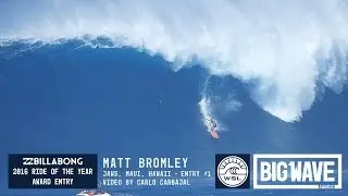 Matt Bromley at Jaws 1 - 2016 Billabong Ride of the Year Entry - WSL Big Wave Awards