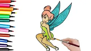How To Color Tinkerbell | Mewarnai Tinkerbell | How To Draw