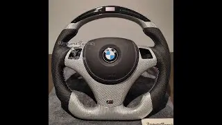 Volante BMW M3 e92 fibra de carbono blanco texalium pantalla led display