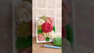 【パンチニードル】100均の毛糸で薔薇のお花を作ってみた🌹#shorts #パンチニードル #punchneedle