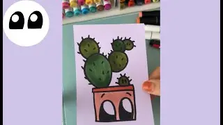 Cute Kawaii Cactus 🌵 | Easy Step by Step Drawing Tutorial