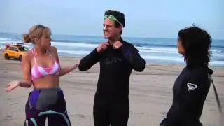 Chris Fairbanks and Sasha Jackson Blue Crush Surf Lessons