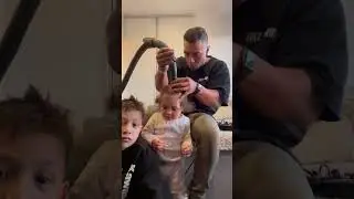 Dad Vacuums His Daughters Hair