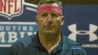 KOIN's Stan Brock works out at Super Bowl