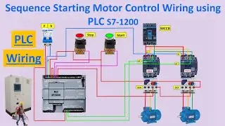 Sequential Motor Control Wiring Diagram Using PLC S7-1200 | Step-by-Step Guide @Electricalgenius