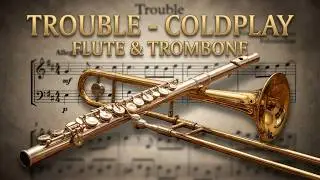 coldplay trouble flute and trombone sheet music