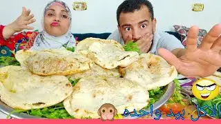 #تحدي_اكل: ع (سمين و كبده بالليه) بكميه كبيره جدا (الاكل (بيد واحده) 🤪كان صعب ع قوي😱 والعقاب موت 🤭