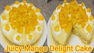 Juicy Mango Delight Cake|Mango Cake|mango dessert