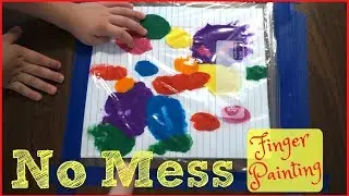 NO MESS FINGER PAINTING!! | Family Friendly Easy DIY Painting!!