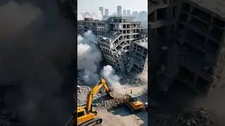 Building demolition involves planning  machinery#BuildingDemolition #UrbanRenewal#ConstructionSite