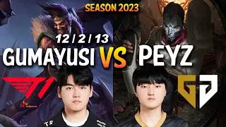 T1 Gumayusi vs GEN Peyz - Gumayusi DRAVEN + Delight PYKE VS Peyz JHIN ADC - Patch 13.17 KR Ranked