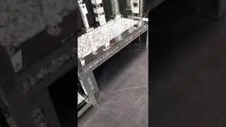 Diamond crush border mirror coffee table