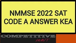 NMMSE 2022 SAT CODE A ANSWER KEY