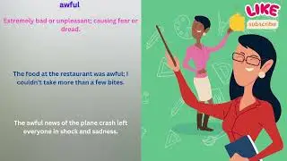 awful Meaning in English With Example