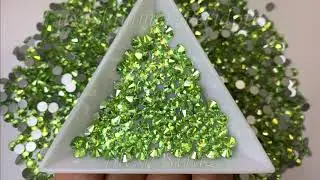 Lux Shimmer Peridote NON hotfix rhinestones Flat Back ! Люкс Шиммер Перидот стразы холодной фиксации