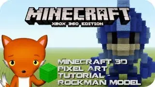 MineCraft 3D Pixel Art Tutorial - RockMan Model